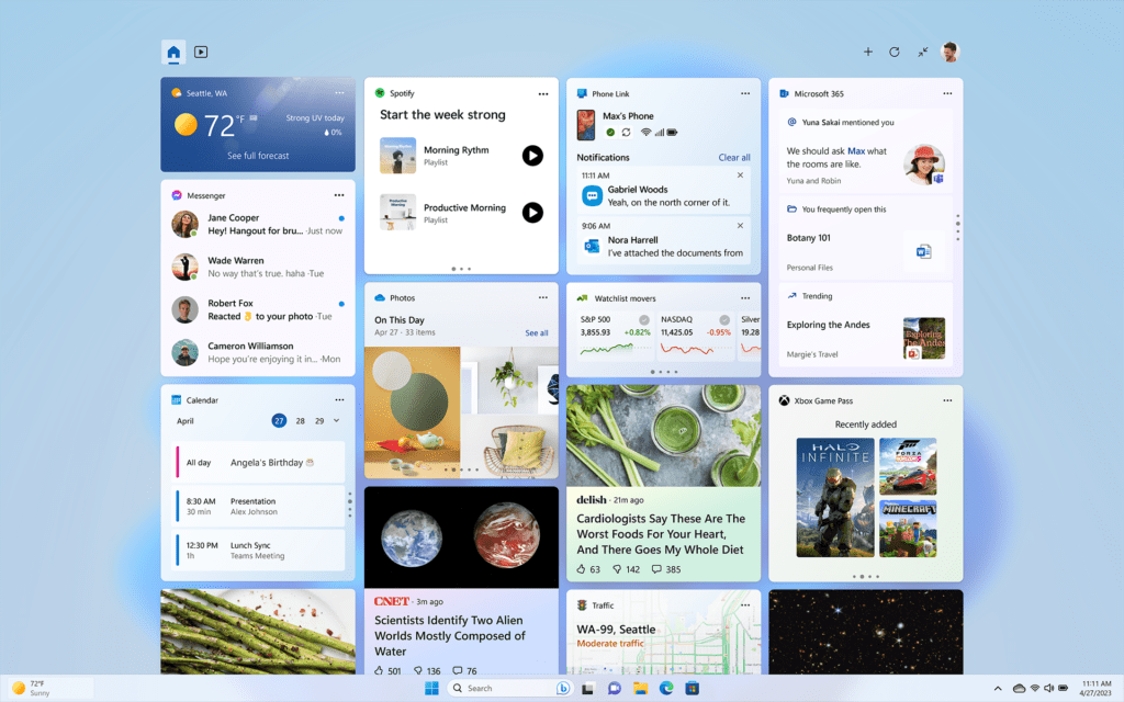 Windows 11 update: AI-Powered Bing to the taskbar and Phone Link for iOS